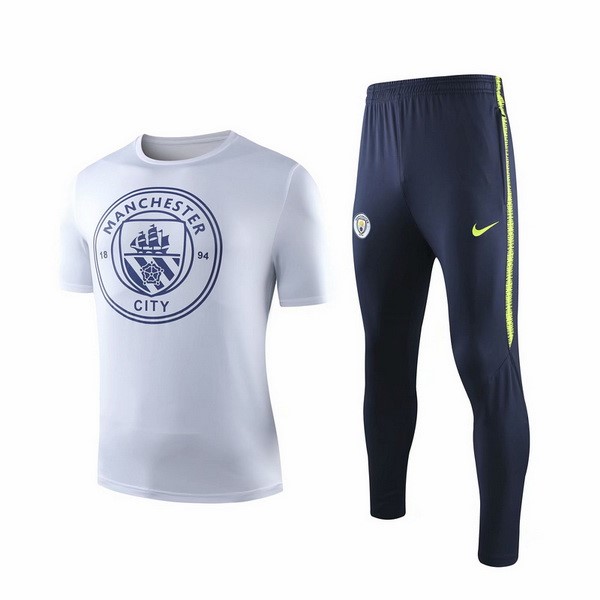 Entrenamiento Manchester City Conjunto Completo 2019/20 Blanco Azul